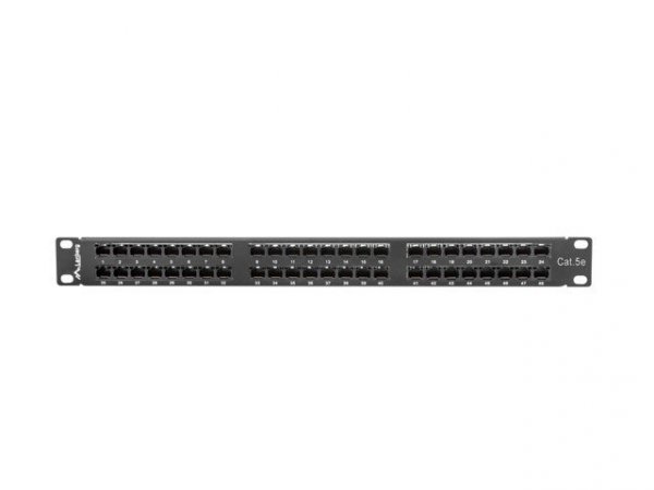 Lanberg Patch Panel 48 Port 1U Kat.5E czarny