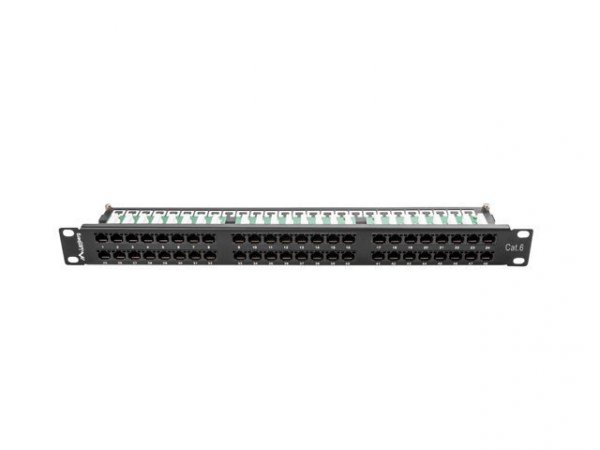 Lanberg Patch Panel 48 Port 1U Kat.6 czarny