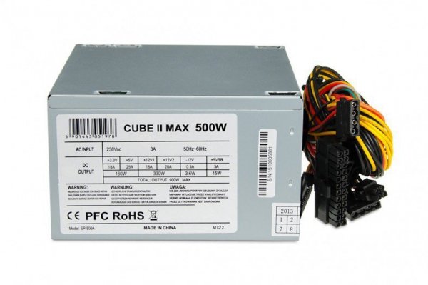 iBOX Zasilacz 500 W CUBE II 12 CM FAN