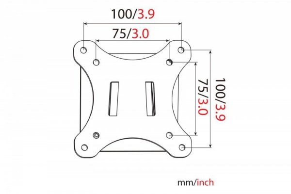 Digitus Uchwyt ścienny pojedynczy, 1xLCD, max. 27&quot;, max. obciążenie 18kg, poziomnica