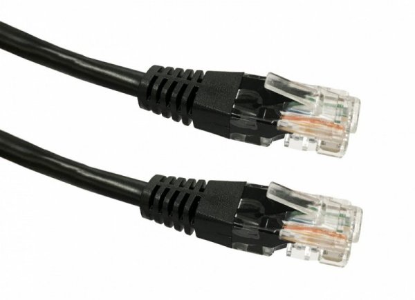 TB Kabel Patchcord miedziany kat. 6 RJ45 UTP 1m czarny