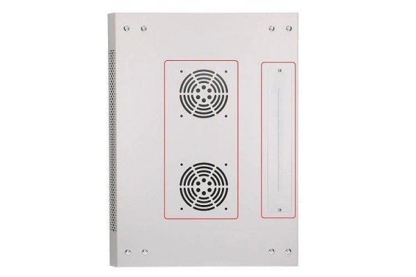 Extralink Szafka wisząca rack 12U 600x450 szara szklane drzwi