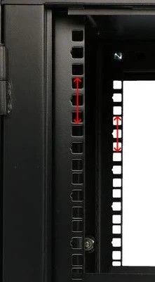 Extralink Szafka wisząca rack 12U 600x600 czarna dwusekcyjna