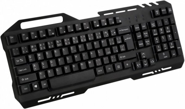YENKEE Klawiatura YKB 3200 Shadow metalowa, podświetlenie LED