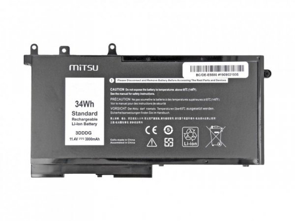 Mitsu Bateria do Dell Latitude E5280, E5580 3000 mAh (34 Wh) 11.4 Volt