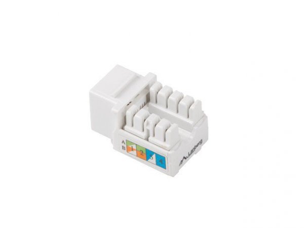 Lanberg MODUŁ KEYSTONE GNIAZDO RJ45-&gt;LSA UTP KAT 5E 90° DO PUSZKI MONTAŻ