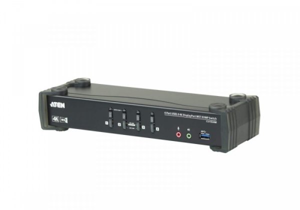 ATEN Przełącznik USB 3.0 4K DP MST KVM 4-portowy CS1924M