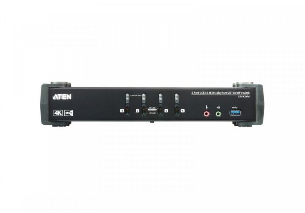 ATEN Przełącznik USB 3.0 4K DP MST KVM 4-portowy CS1924M