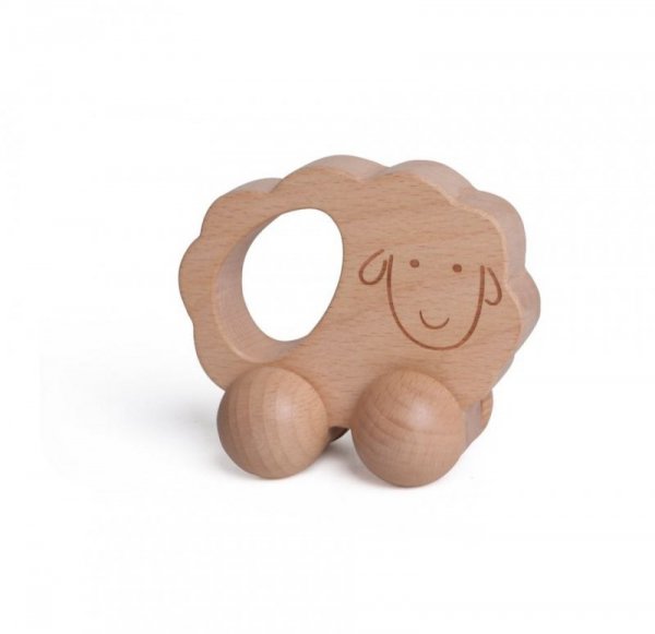 iWood Drewniany samochodzik do chwytania Owca