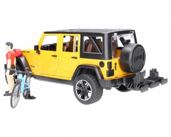 BRUDER Jeep Wrangler Rubicon z rowerem i figurką
