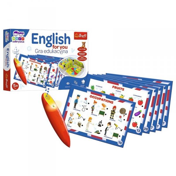 Trefl Gra English for you Mały Odkrywca i Magiczny ołówek
