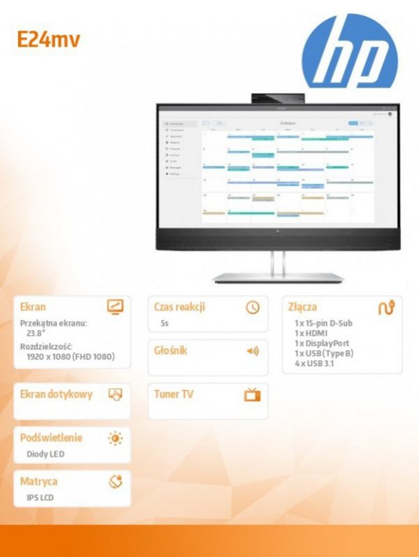 HP Inc. Monitor E24mv G4 FHD Monitor Conferencing 169L0AA