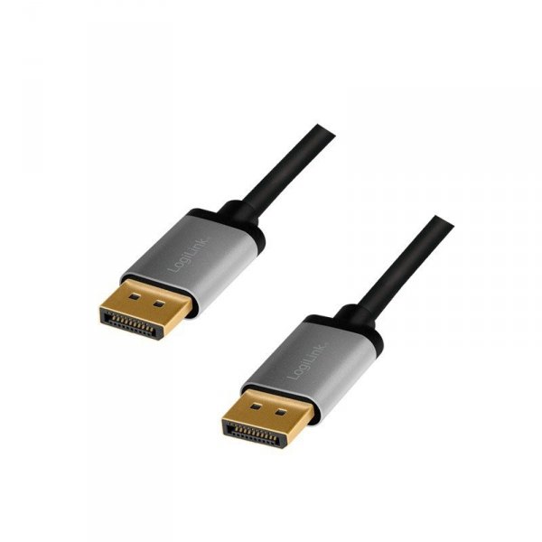 LogiLink Kabel DisplayPort 4K/60 Hz,DP/M do DP/M aluminiowy 1m