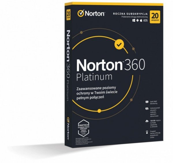 Norton *Norton360 PLATINUM100GB PL 1U 20Dvc 1Y  21427517