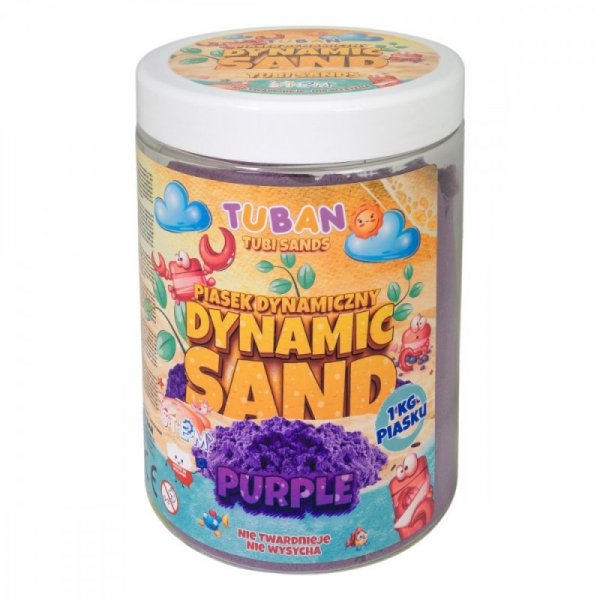 TUBAN Piasek dynamiczny 1kg fioletowy