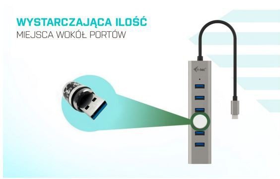 i-tec Hub USB-C Charging Metal HUB 7 Port