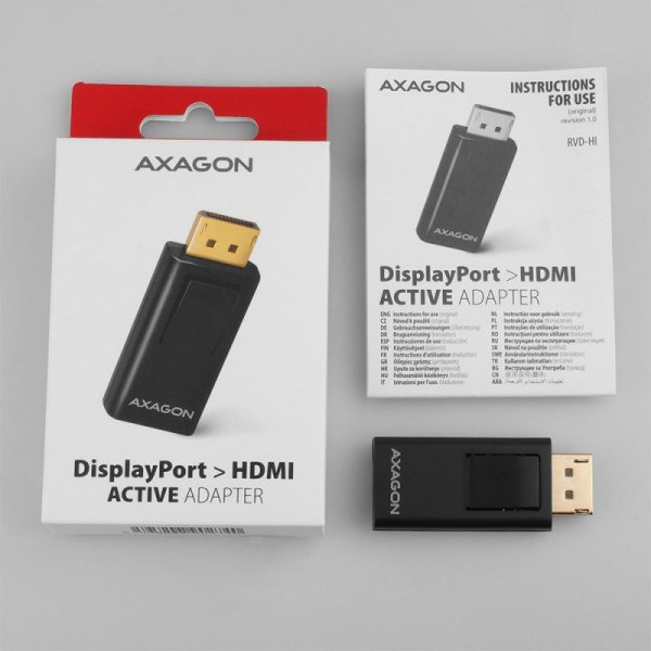 AXAGON RVD-HI Adapter aktywny DisplayPort -&gt; HDMI FullHD
