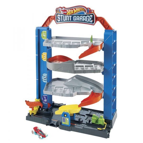 Hot Wheels Garaż City Kaskaderski garaż z windą