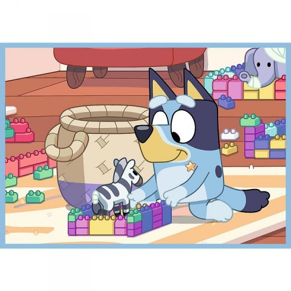 Trefl Puzzle 4w1 Bluey i świat