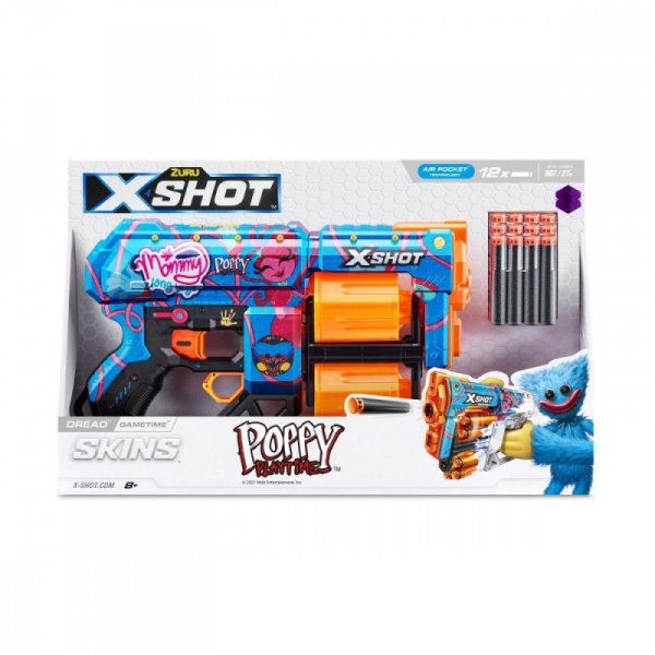 ZURU X-Shot Wyrzutnia Skins Dread 12 strzałek Gametime