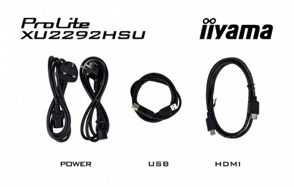 IIYAMA Monitor 21.5 cala ProLite XU2292HSU-B6 IPS,100Hz,FreeSync,SLIM,HDMI,DP,2x2W,  4xUSB(3.2),0.4ms