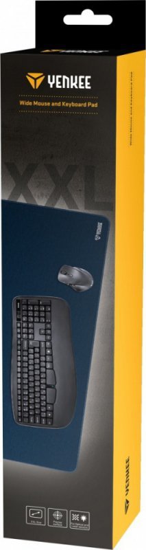 YENKEE Podkładka pod klawiaturę i mysz XXL YPM 9040 Niebieska