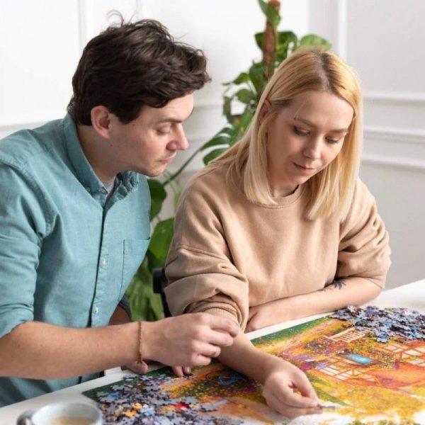 Trefl Puzzle 1000 elementów Premium Plus Tea Time Nadchodzą kłopoty!