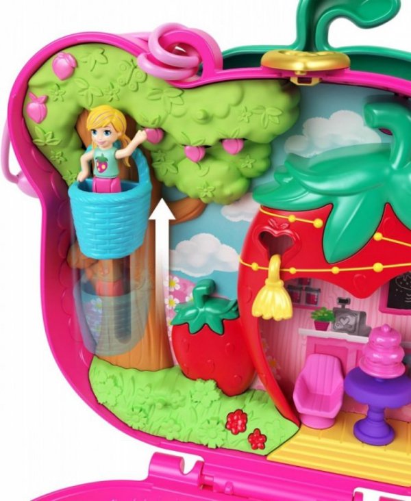 Mattel Zestaw figurek Polly Pocket Truskawkowy miś Zestaw kompaktowy