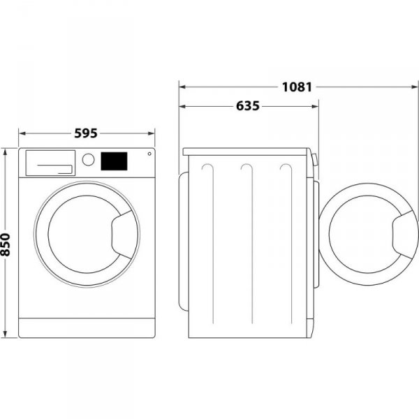 Whirlpool Pralko-suszarka FFWDD1076258SVEE