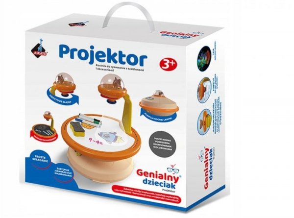ASKATO Projektor - rzutnik do rysowania z szablonami i akcesoriami