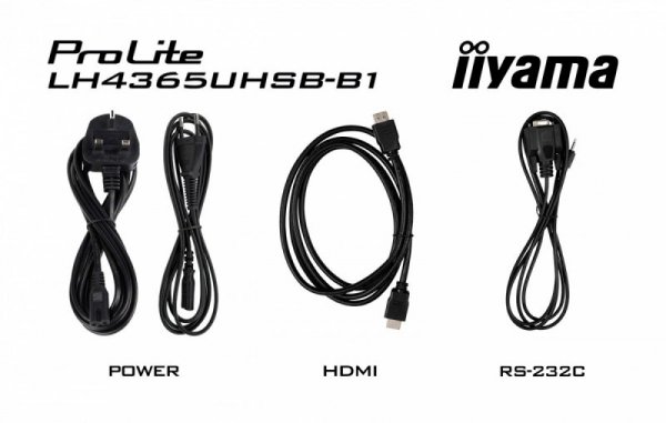 IIYAMA Monitor 43 cale LH4365UHSB-B1 24/7, IPS, ANDROID 11, 4K, 800cd, iiSignage2, SDM, 2x HDMI, DP, 2x USB,2x 10W, RJ45, WiFi, 