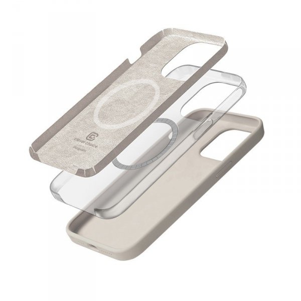 CRONG Etui Color Cover Magnetic - iPhone 15 Pro MagSafe Kamienny beż