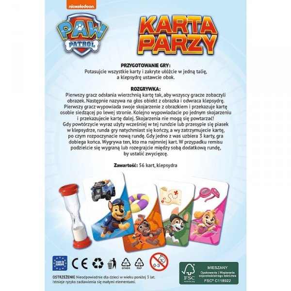 Trefl Gra podróżna Karta Parzy Psi Patrol