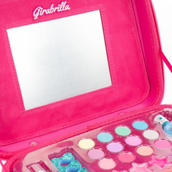 Nice Walizka Make Up Girabrilla różowa ze złotym