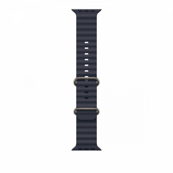 Apple Pasek Ocean w kolorze granatu do koperty 49 mm - elementy z tytanu w kolorze naturalnym