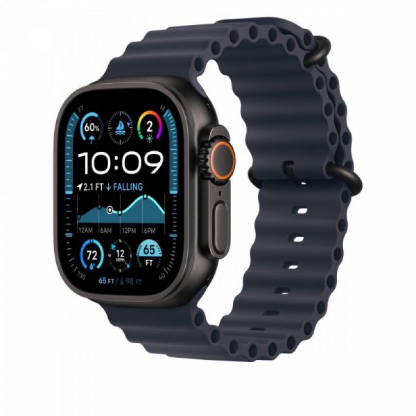 Apple Przedłużka do paska Ocean w kolorze granatu do koperty 49 mm - elementy z tytanu w kolorze czarnym