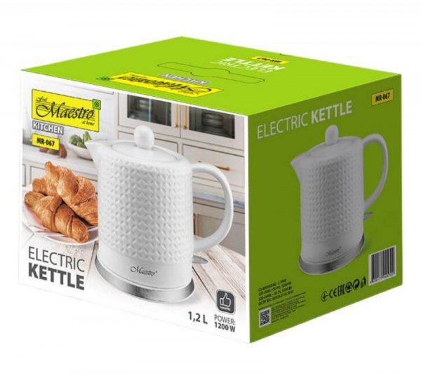 Feel-Maestro Ceramiczny czajnik elektryczny 1,2l  1200W  MR-067
