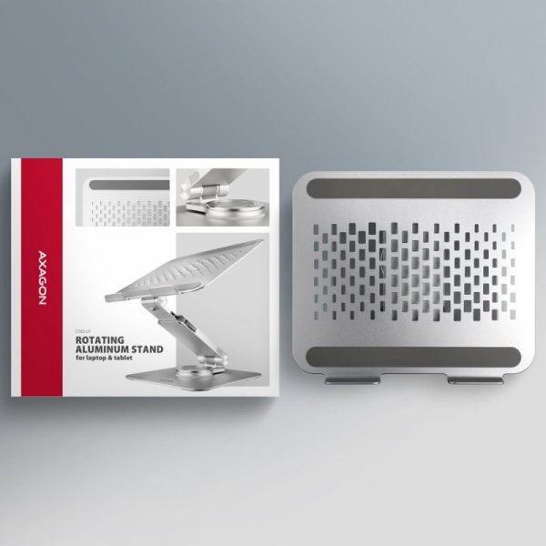 AXAGON STND-LR Podstawa do laptopów aluminiowa 10-16&quot; regulowane kąty nachylenia, obrót o 360 stopni