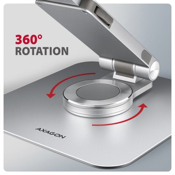 AXAGON STND-LR Podstawa do laptopów aluminiowa 10-16&quot; regulowane kąty nachylenia, obrót o 360 stopni