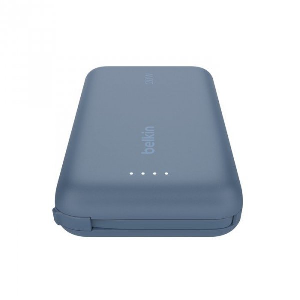 Belkin PowerBank BoostCharge 10k mAh 20w wbudowany kabel-C, port-C, niebieski
