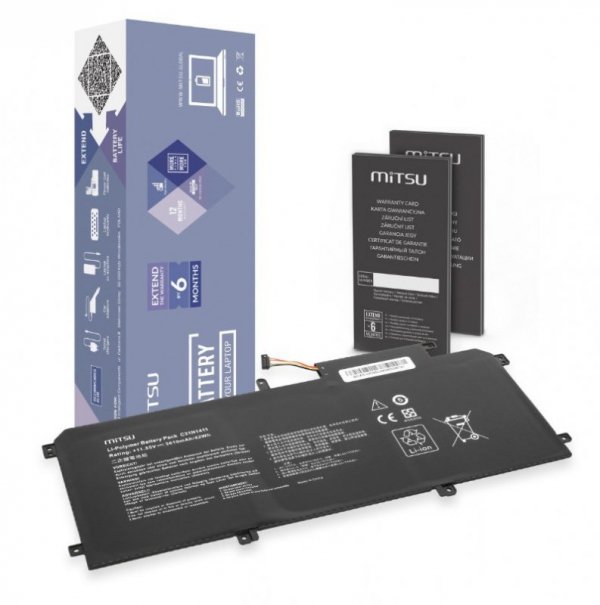 Mitsu Bateria C31N1411 Asus Zenbook U305F U305FA UX305CA UX305FA 3610 mAh (42 Wh) 11.55V