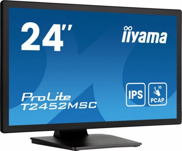 IIYAMA Monitor 24 cale T2452MSC-B1AG 10 PKT. POJ,IPS,HDMI,DP,2x1W,7H,2xUSB,  400cd/m2,AG-(Anti Glare)