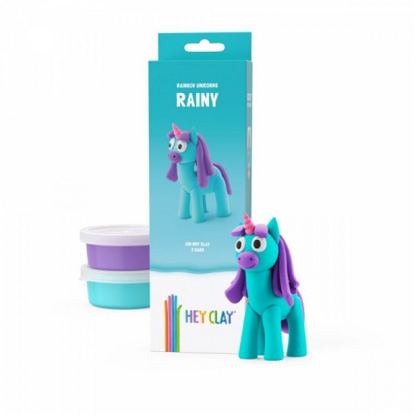 Tm Toys Masa plastyczna Hey Clay Jednorożce 3 pak, Rainy