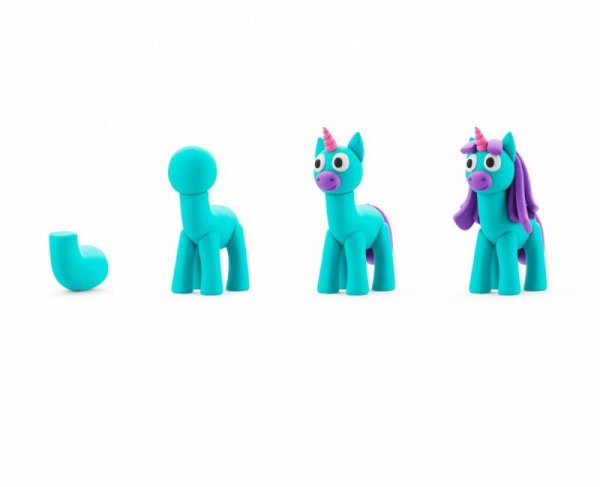 Tm Toys Masa plastyczna Hey Clay Jednorożce 3 pak, Rainy