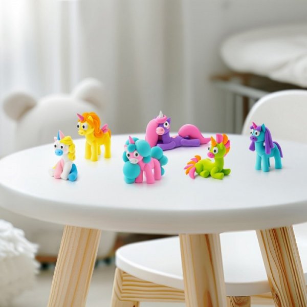 Tm Toys Masa plastyczna Hey Clay Jednorożce 3 pak, Cloudy