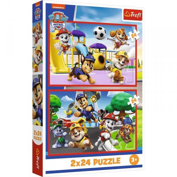 Trefl Puzzle 2x24 elementy Psi Patrol Psi dzień zabaw Paw Patrol