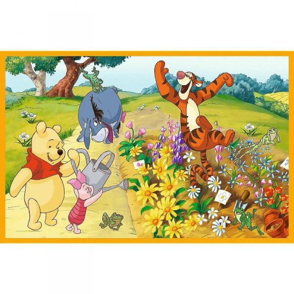 Trefl Puzzle 2x24 elementy Kubuś Puchatek Dzień w ogrodzie