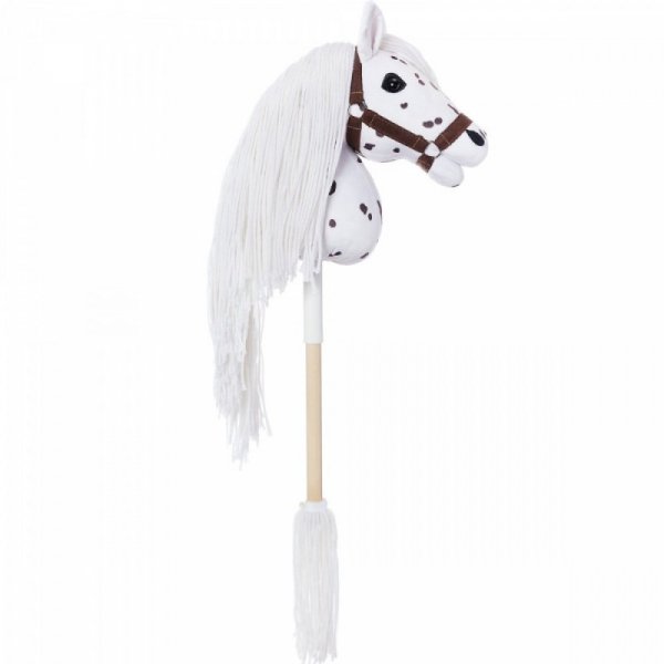 Tootiny Koń na kiju Hobby Horse HOPPIHORSE A3 Leopard - biały, maść tarantowata