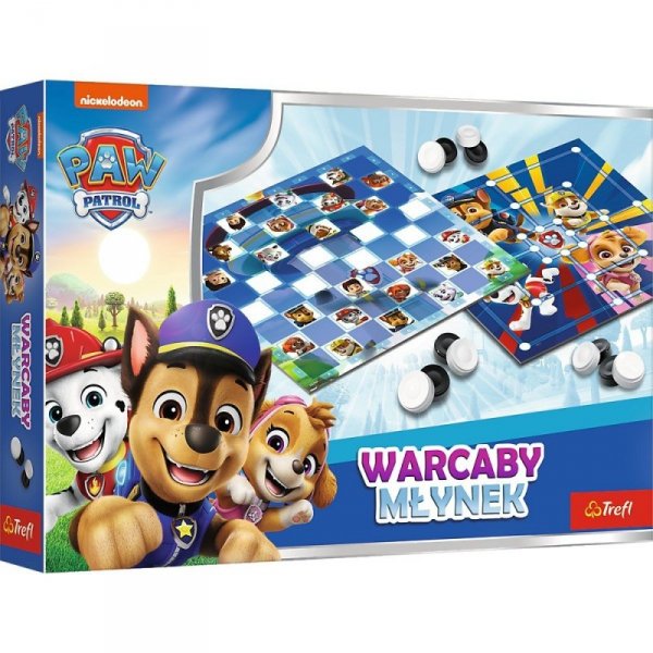 Trefl Gra Warcaby i Młynek Psi Patrol