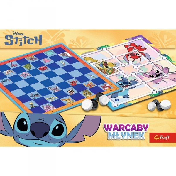 Trefl Gra Warcaby i Młynek Lilo i Stitch